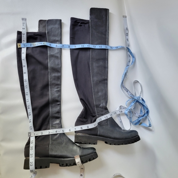 Stuart Weitzman Leather Tall Over The Knees Boots Sz 6.5 - Picture 7 of 12